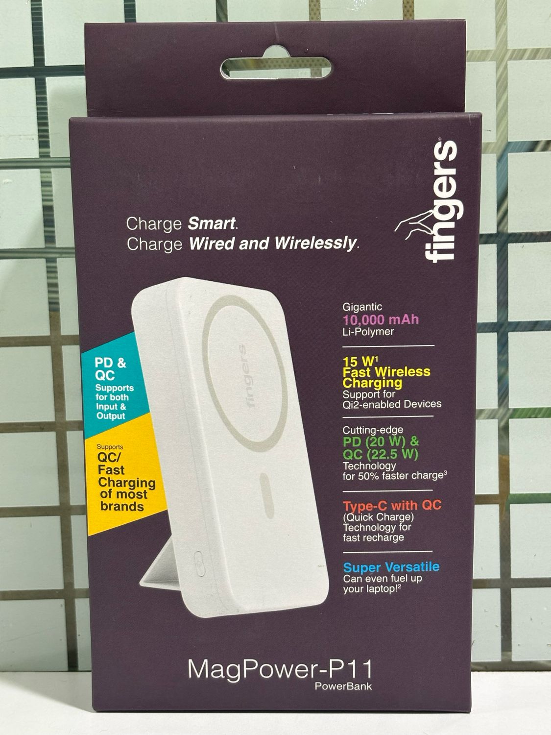 Fingers 10,000mAh Wired / Wireless MagPower-P11 Power Bank