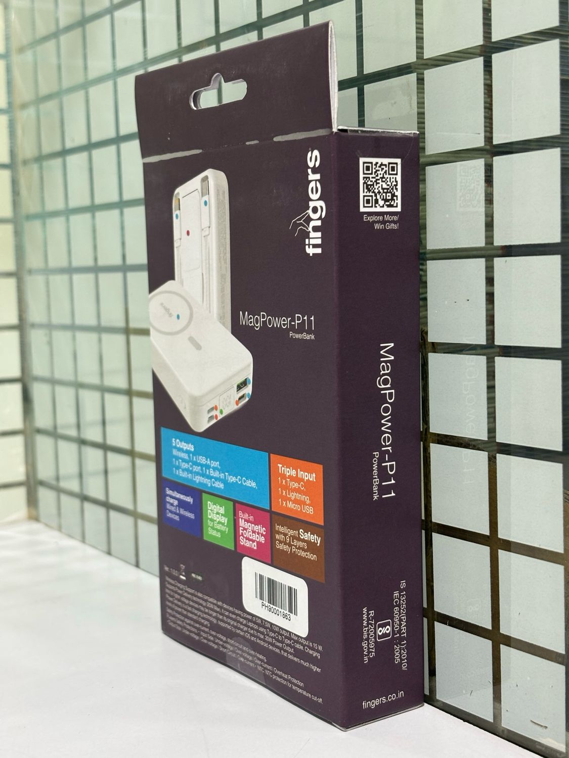 Fingers 10,000mAh Wired / Wireless MagPower-P11 Power Bank