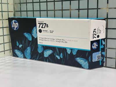 HP DesignJet 727 / 727B Matte Black Ink Cartridge, 300ml (3WX19A)