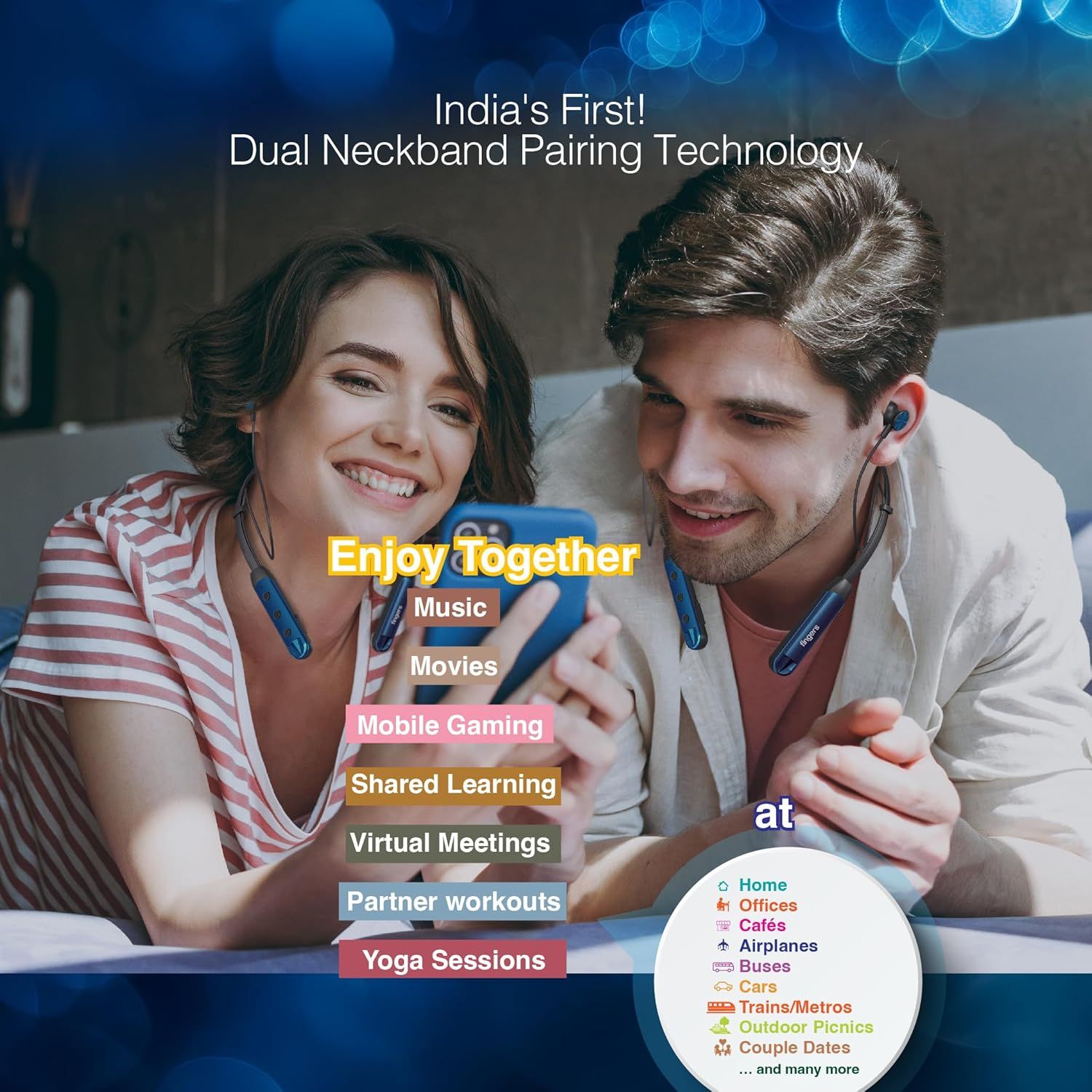 FINGERS Marina-BT7 Wireless Neckband Earphone FINGERS Marina-BT7 Wireless Neckband Earphone