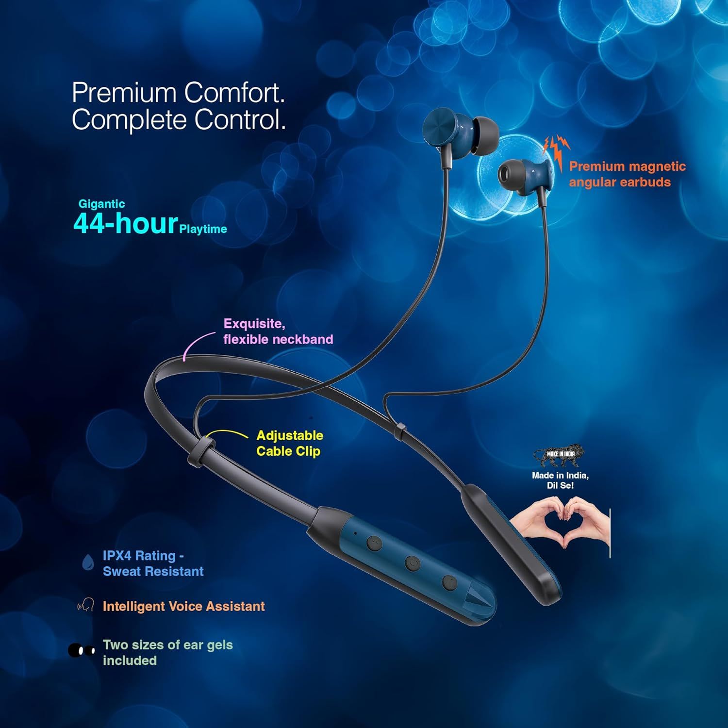 FINGERS Marina-BT7 Wireless Neckband Earphone FINGERS Marina-BT7 Wireless Neckband Earphone