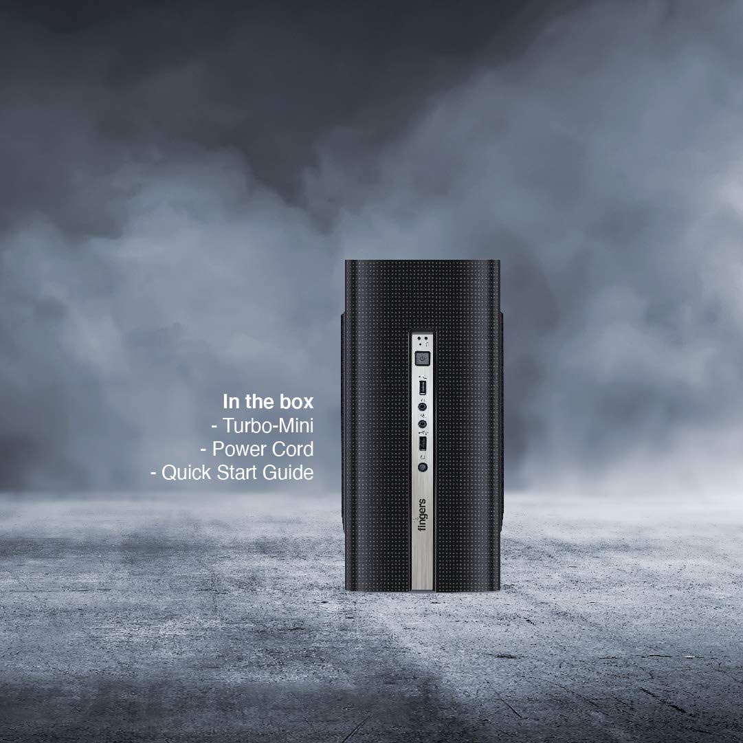 FINGERS Turbo-Mini Polycarbonate Super Compact Computer Case - Black FINGERS Turbo-Mini Polycarbonate Super Compact Computer Case - Black