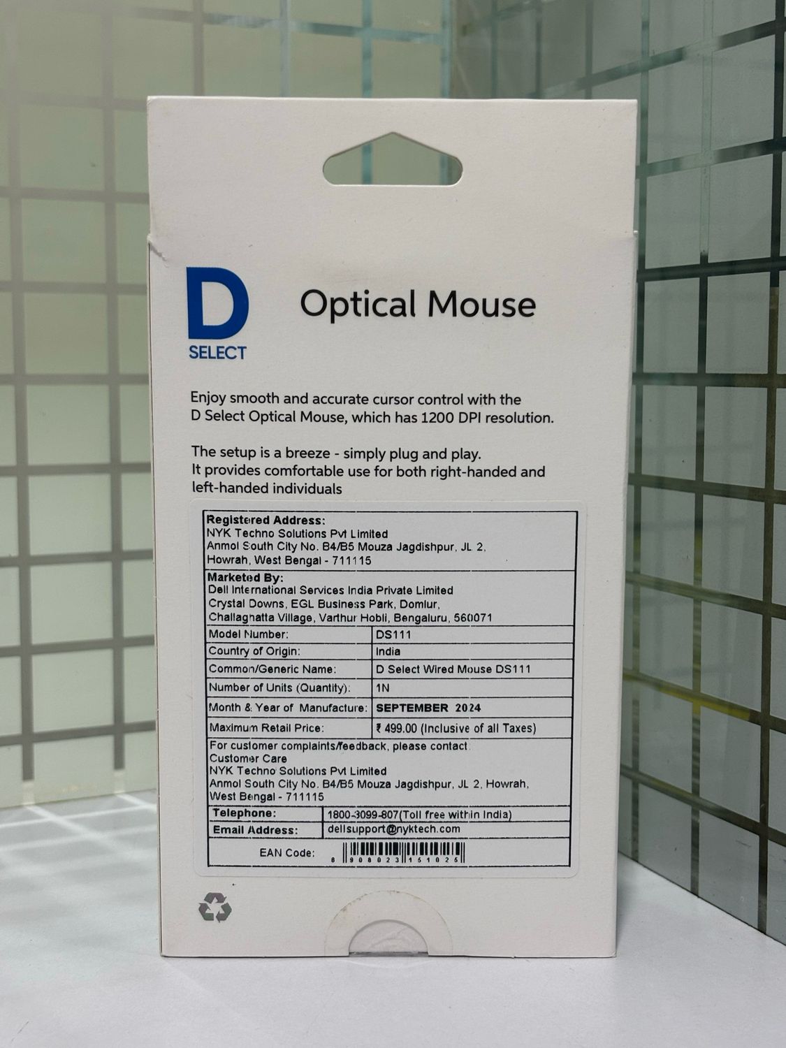 Dell DS111 USB Optical Mouse Dell DS111 USB Optical Mouse