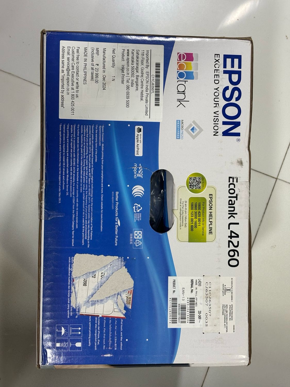 Epson Ecotank L4260 Multifunction Ink Tank Printer