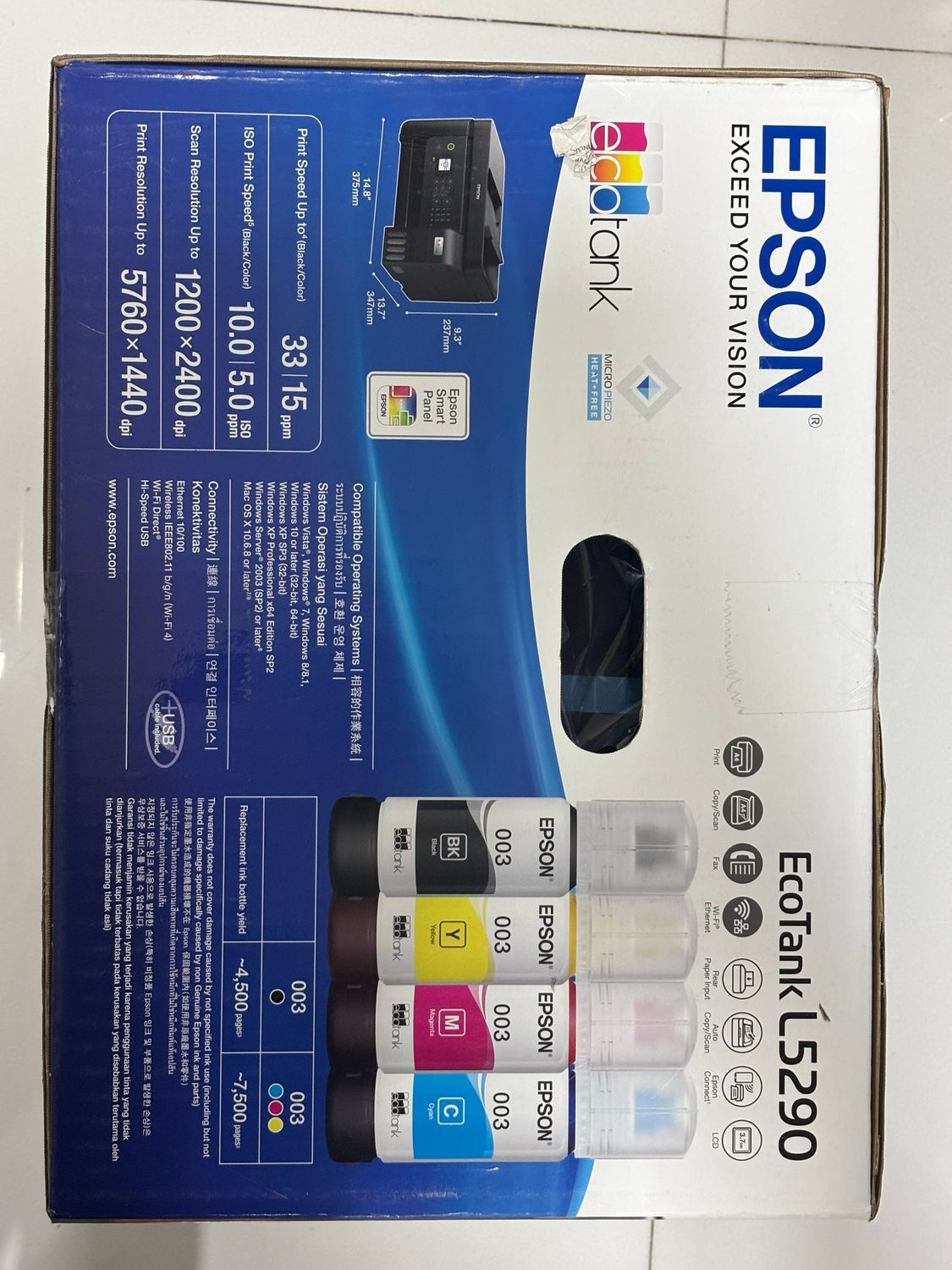 Epson Ecotank L5290 Multifunction Ink Tank Printer with ADF, WiFi
