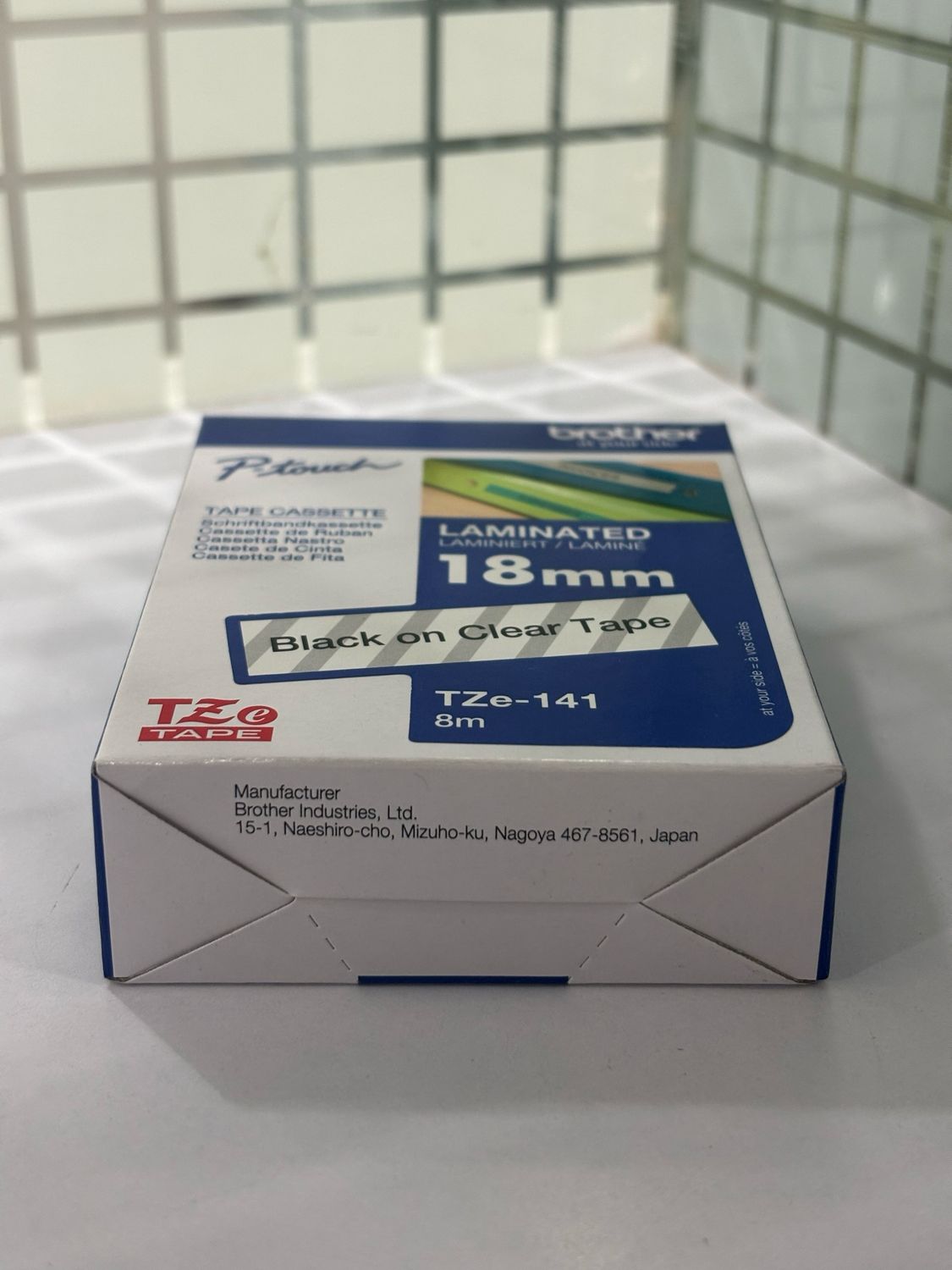 Brother Tze-141 Black on Clear 18mm Label Tape