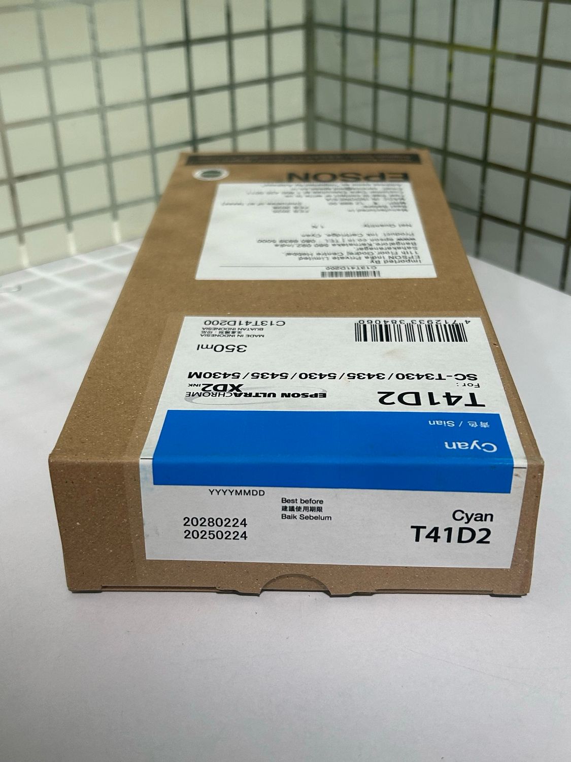 Epson T41D2 Cyan Ink Cartridge, 350ml Epson T41D2 Cyan Ink Cartridge, 350ml