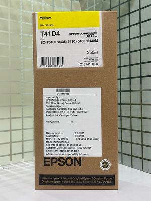 Epson T41D4 Yellow Ink Cartridge, 350ml