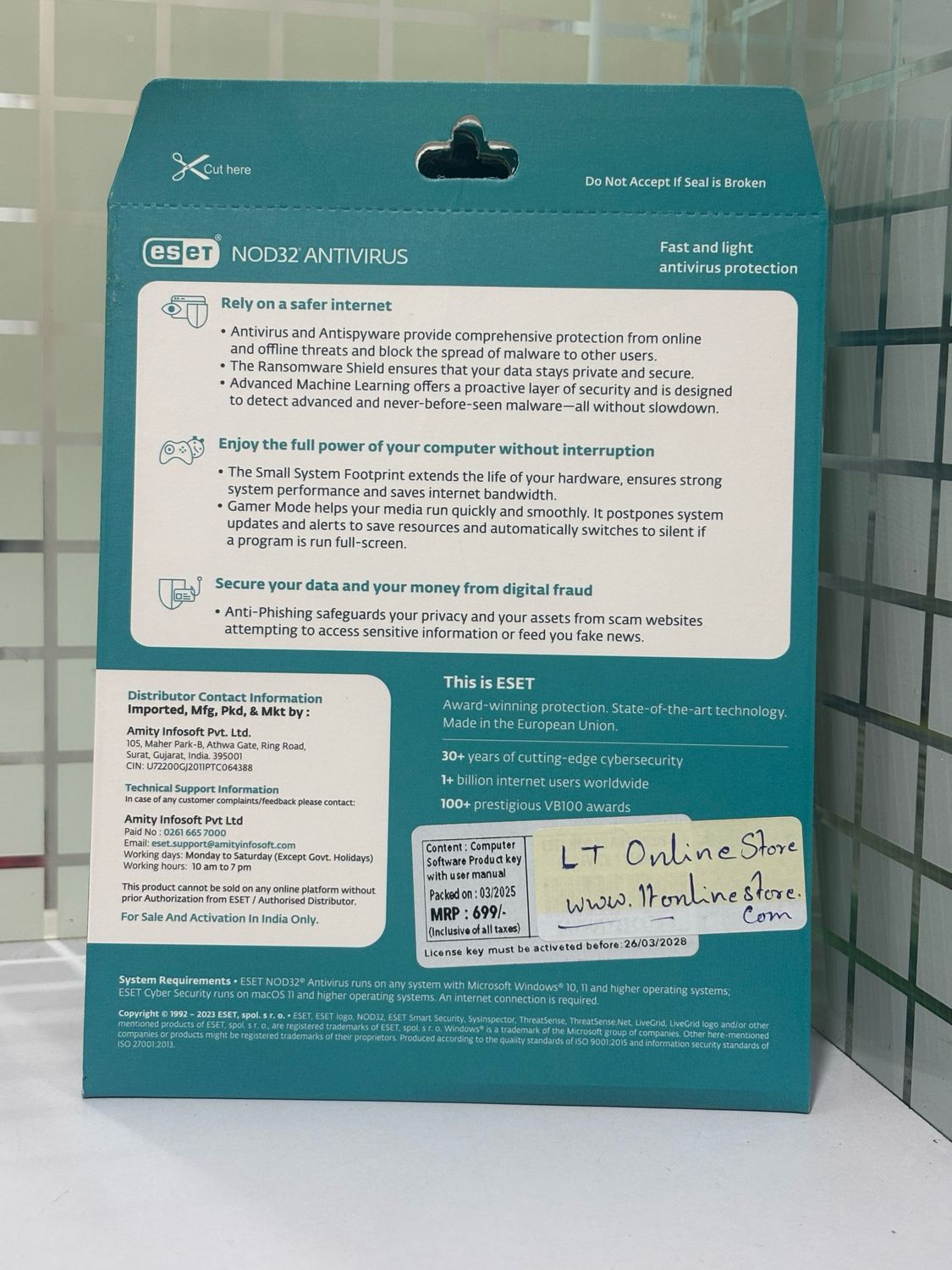New, 1 User, 1 Year, Eset NOD32 Antivirus New, 1 User, 1 Year, Eset NOD32 Antivirus