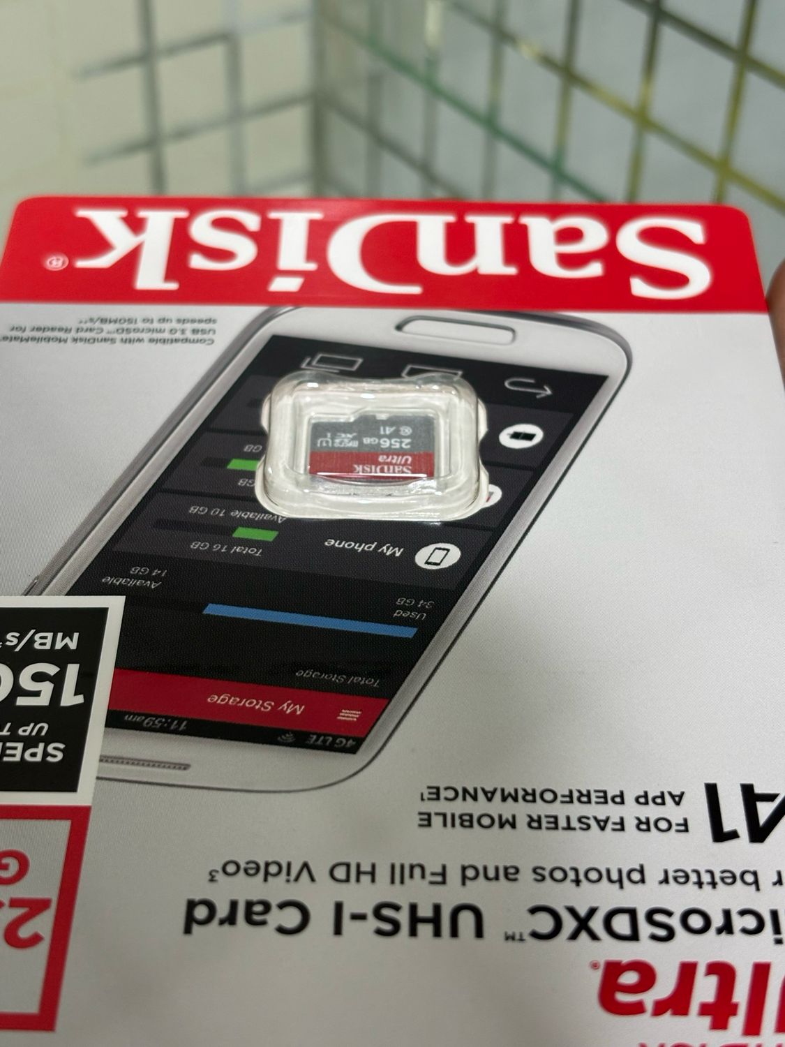 SanDisk 256GB Memory Card, A1, Class 10