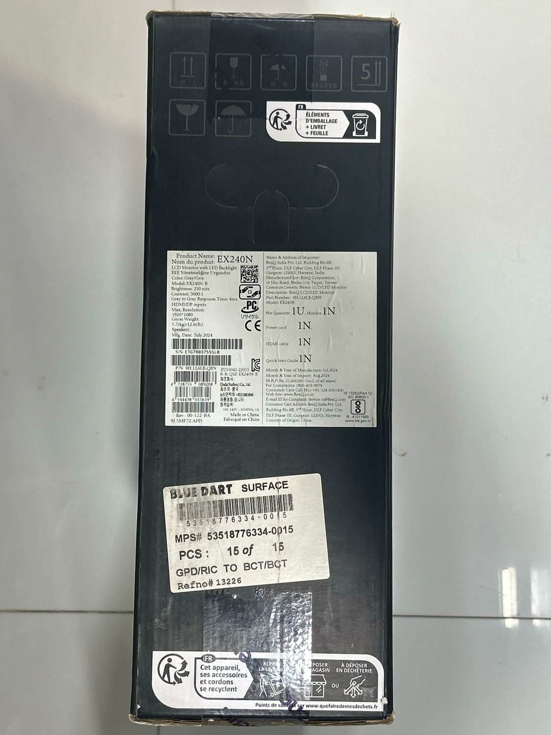 BenQ EX240N MOBIUZ 1ms 23.8-inch 165Hz Gaming Monitor BenQ EX240N MOBIUZ 1ms 23.8-inch 165Hz Gaming Monitor