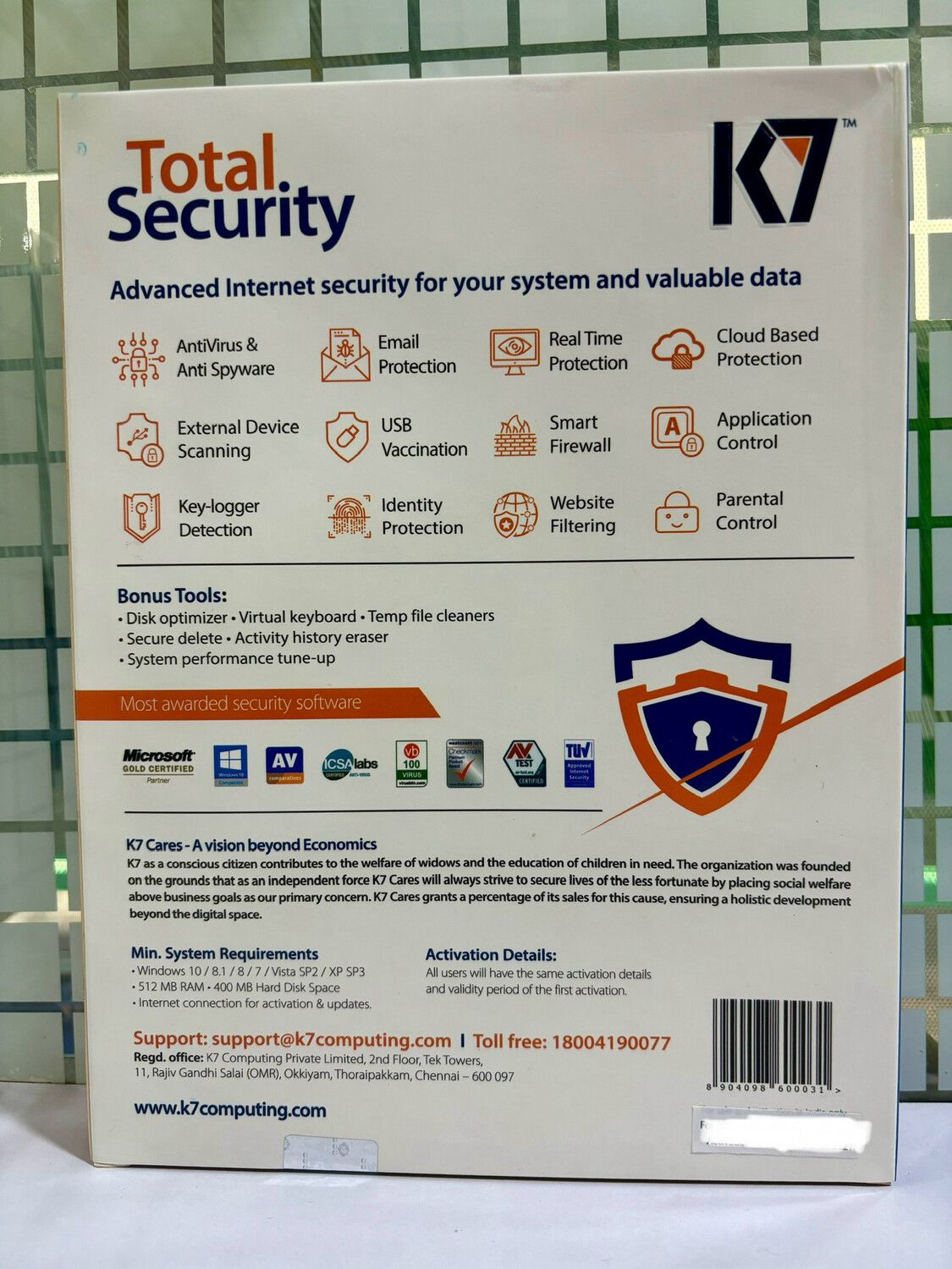 New, 1 User, 3 Year, K7 Total Security New, 1 User, 3 Year, K7 Total Security