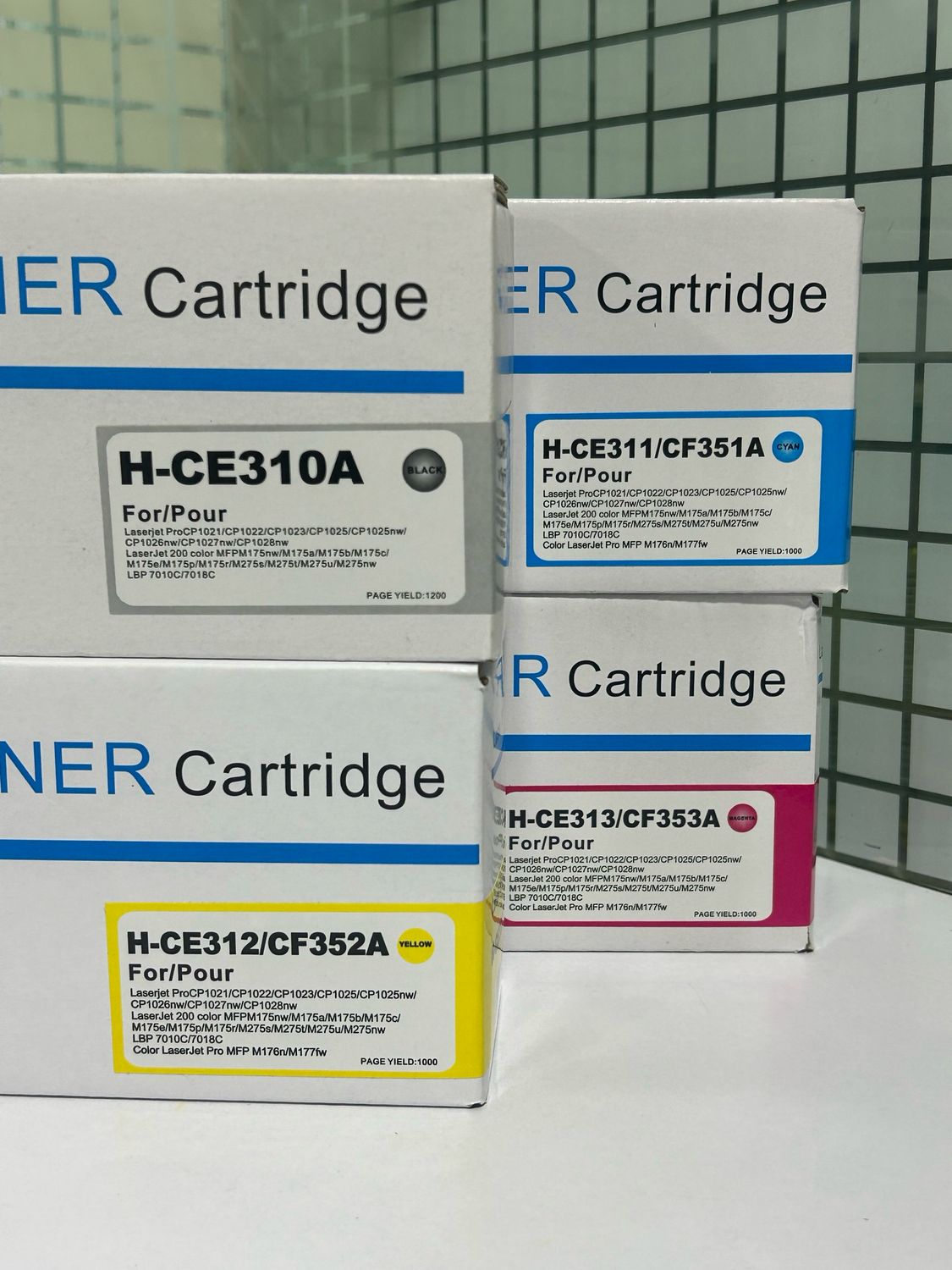 Compatible 126A Set of 4 Color Toner (HP-1025/100/175/275)
