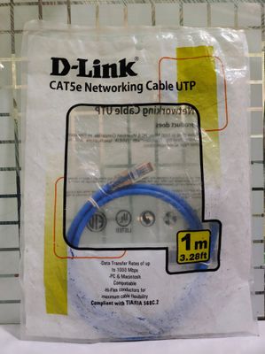 D-Link 1mtr Cat-5 Patch Cord Cable D-Link 1mtr Cat-5 Patch Cord Cable