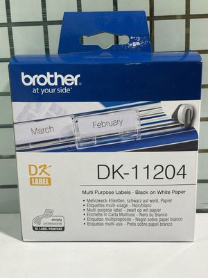 Brother DK11204 Multi Purpose Label, 17mm X 54mm X 400pcs