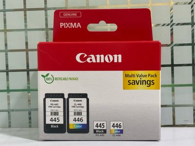 Canon Pixma PG-445 Black CL-446 Tri-Color Combo Pack Ink Cartridge