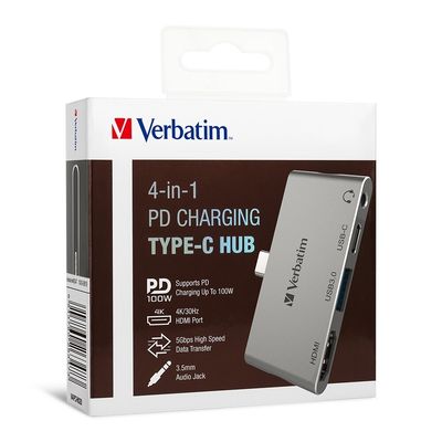 Verbatim 4in1 PD Charging Type-C Hub Verbatim 4in1 PD Charging Type-C Hub