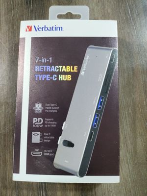 Verbatim 7in1 Retractable Type-C Hub Verbatim 7in1 Retractable Type-C Hub