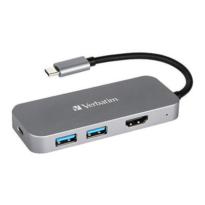 Verbatim 4 in 1 Portable Type C Hub Adaptor Verbatim 4 in 1 Portable Type C Hub Adaptor