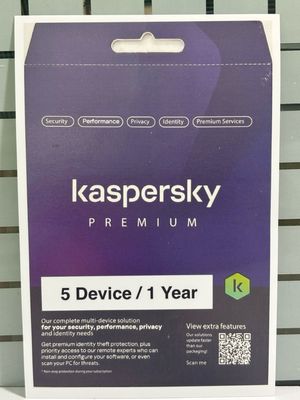 New, 5 User, 1 Year, Kaspersky Premium (total security)