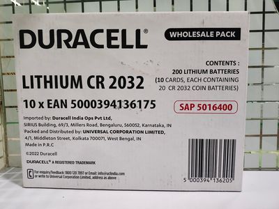 Duracell CR2032 Chhota Power Coins (Pack of 200 Battery)