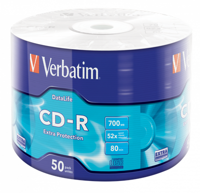 Verbatim CD-R Extra Protection, Pack of 50-disk