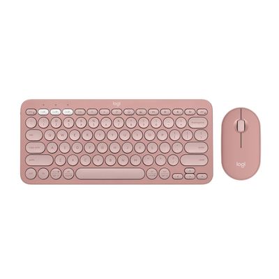 Logitech Pebble 2 Combo Wireless Keyboard Mouse Tonal Rose