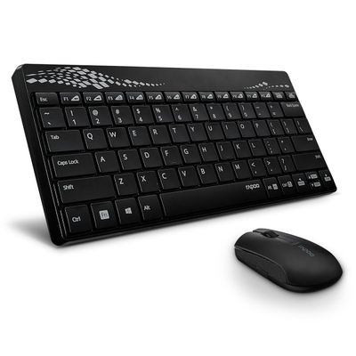 Rapoo 8000 Wireless Keyboard Mouse, Black Rapoo 8000 Wireless Keyboard Mouse, Black