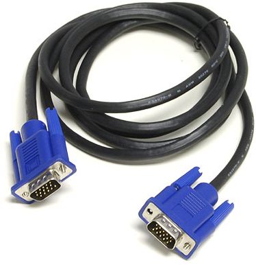 New, 1.5mtr VGA Cable, PVC (Black)