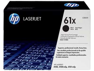 HP 61X High Yield Toner Cartridge, Black HP 61X High Yield Toner Cartridge, Black