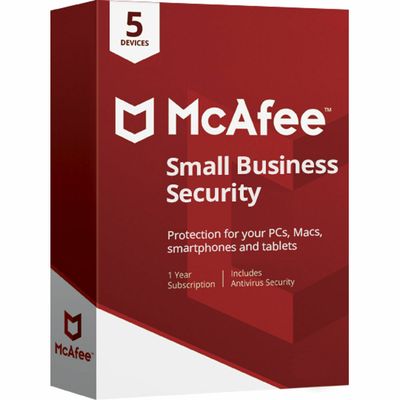 5 Device, 1 Year, McAfee Small Business Security 5 Device, 1 Year, McAfee Small Business Security