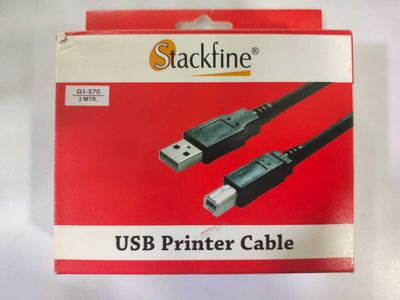 Stackfine 3mtr USB Printer Cable, Black Stackfine 3mtr USB Printer Cable, Black