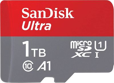SanDisk Ultra 1TB MicroSD Card Memory Card, 120MB/s SanDisk Ultra 1TB MicroSD Card Memory Card, 120MB/s