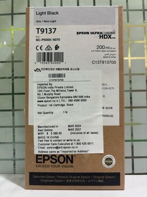 Epson T9137 Light Black Ink Cartridge, 200ml Epson T9137 Light Black Ink Cartridge, 200ml