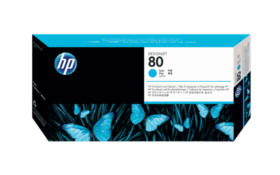 HP 80 Cyan DesignJet Printhead and Printhead Cleaner HP 80 Cyan DesignJet Printhead and Printhead Cleaner