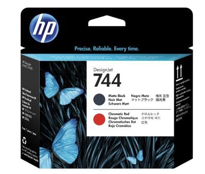 HP 744 Matte Black/Chromatic Red Printhead (F9J88A)