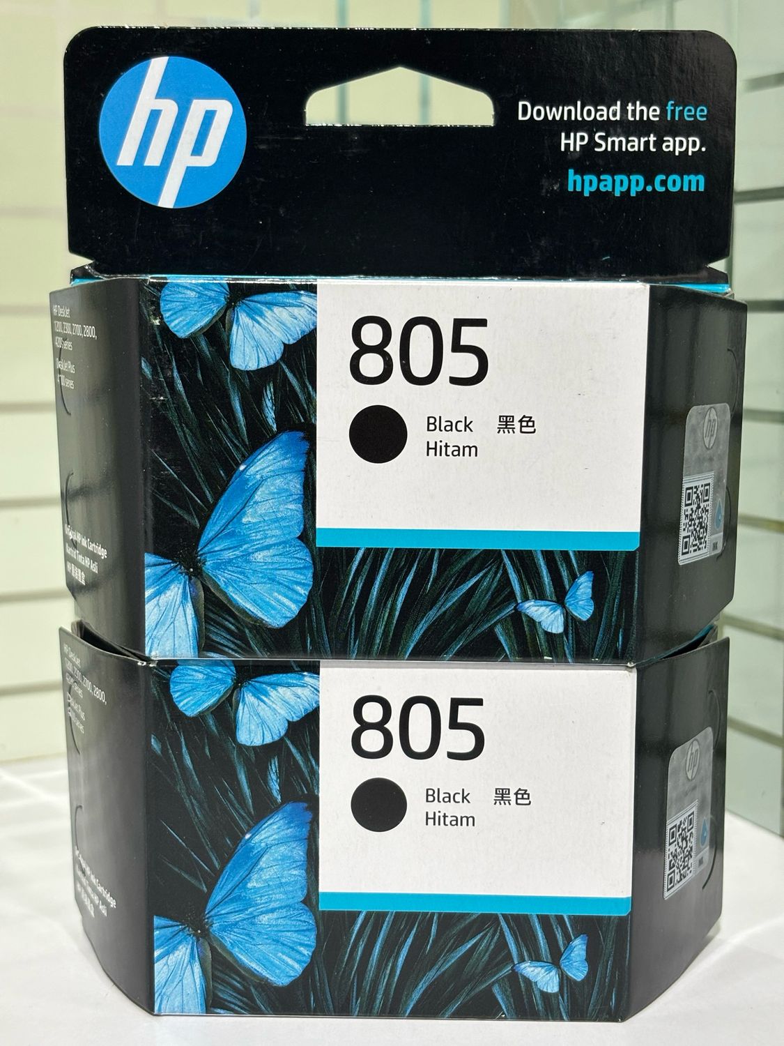 HP 805 Black Ink Cartridge (Twin Pack)