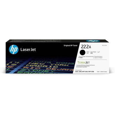HP 222A Black Original LaserJet Toner Cartridge (W2220A)