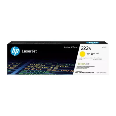 HP 222A Yellow Original LaserJet Toner Cartridge (W2222A)