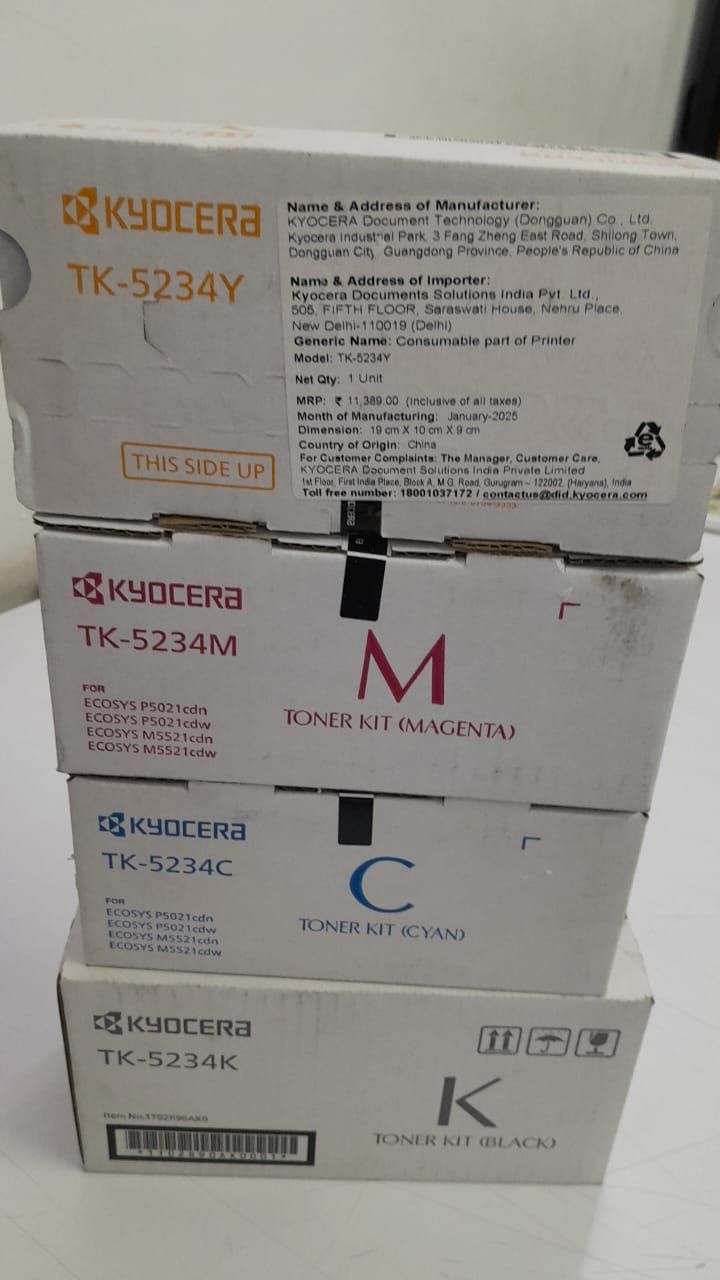 Kyocera TK-5234 Toner Kit (Set of 4) P5021cdn/cdw, M5521cdn/cdw