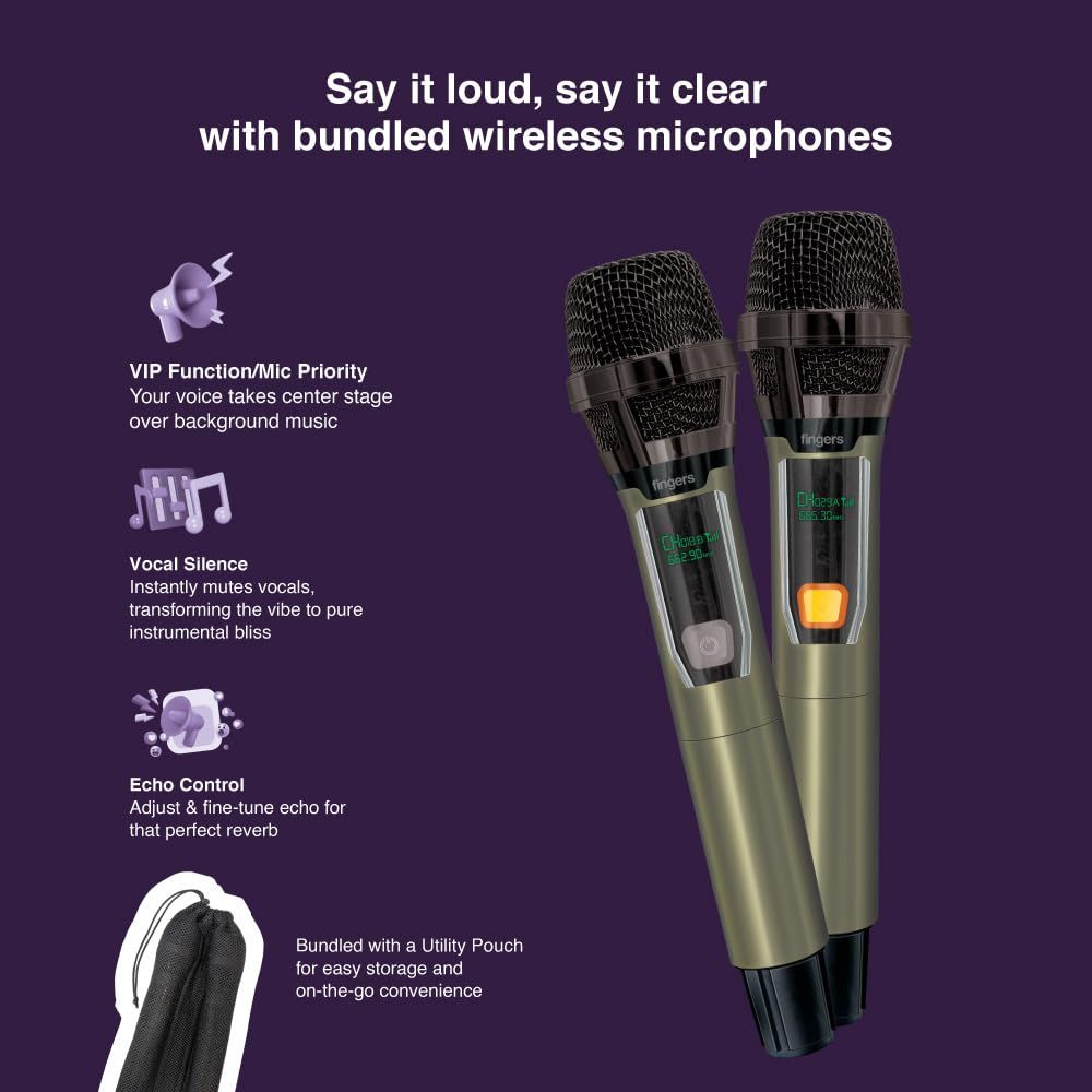 FINGERS 2Mic-ThunderBox Portable Speaker