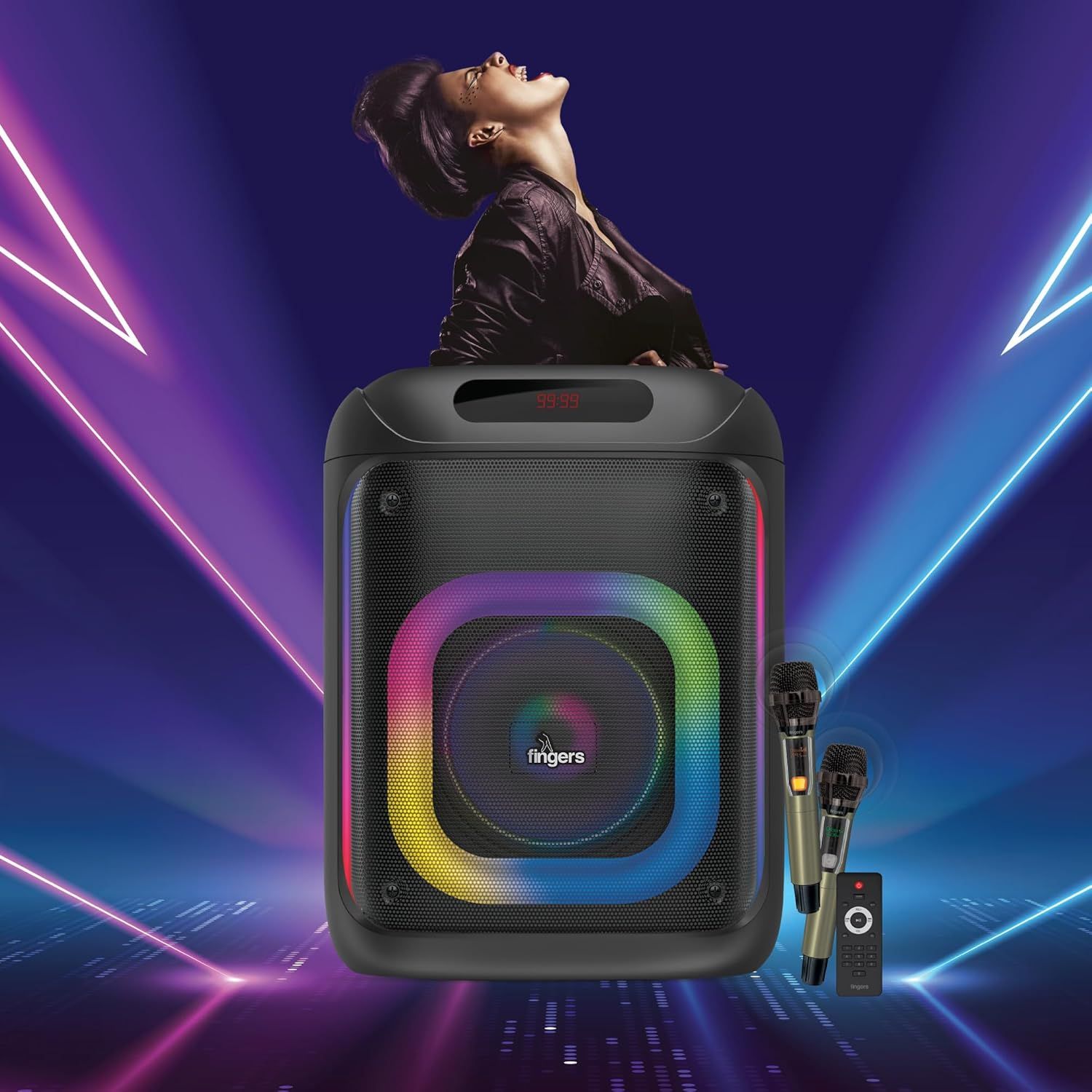 FINGERS 2Mic-ThunderBox Portable Speaker