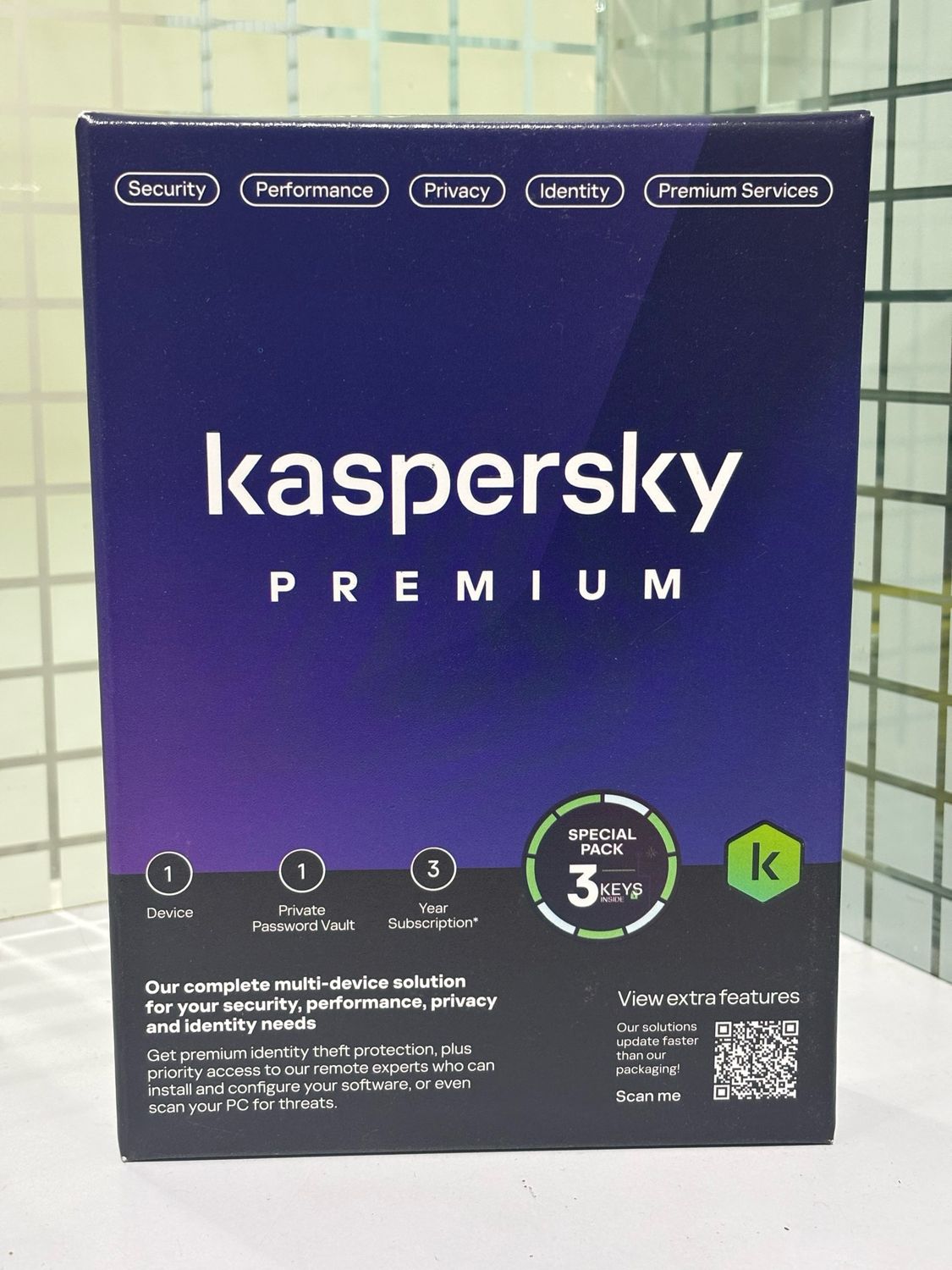 New, 3 User, 1 Year, Kaspersky Premium (total security)