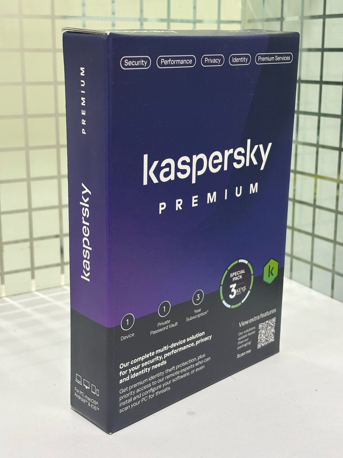 New, 3 User, 1 Year, Kaspersky Premium (total security)