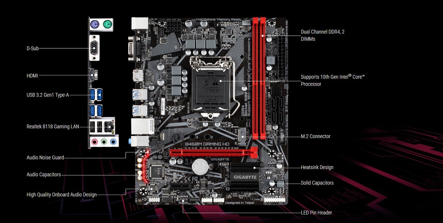 GIGABYTE B460M Gaming HD Motherboard