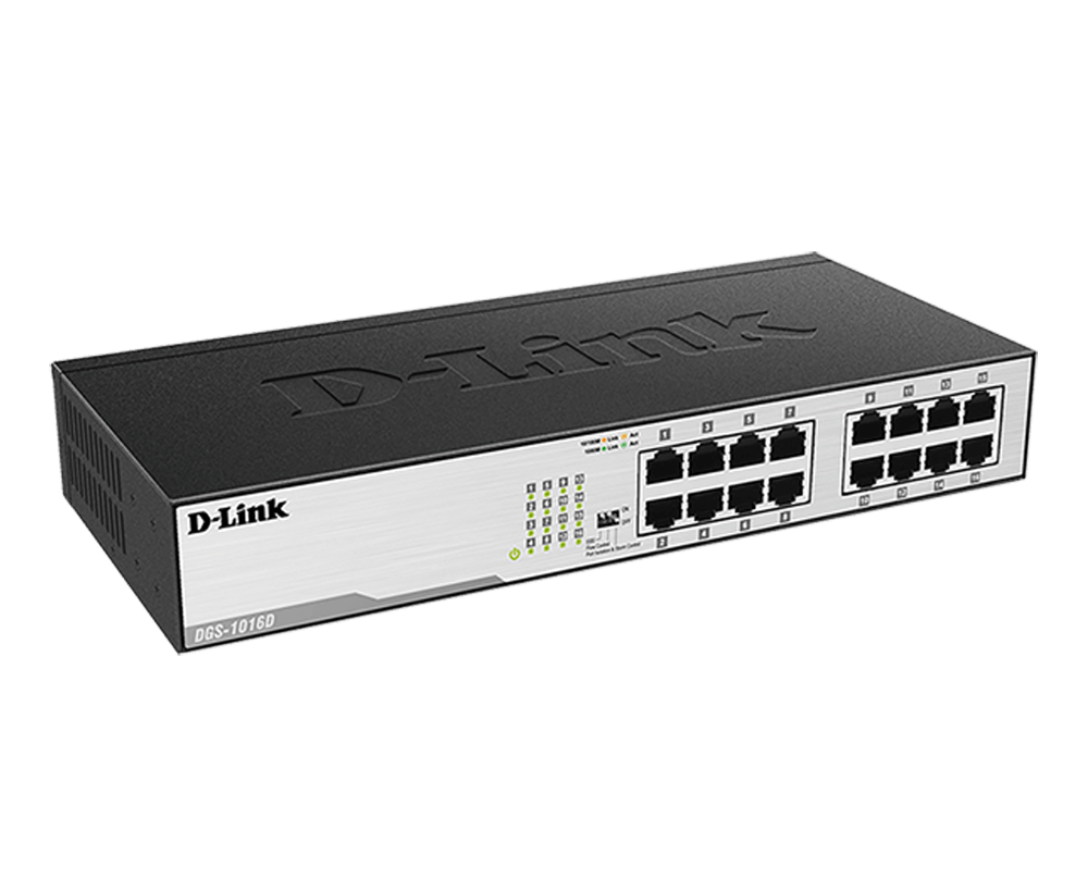 D-Link DGS-1016D 16-Port Gigabit Unmanaged Desktop Switch D-Link DGS-1016D 16-Port Gigabit Unmanaged Desktop Switch