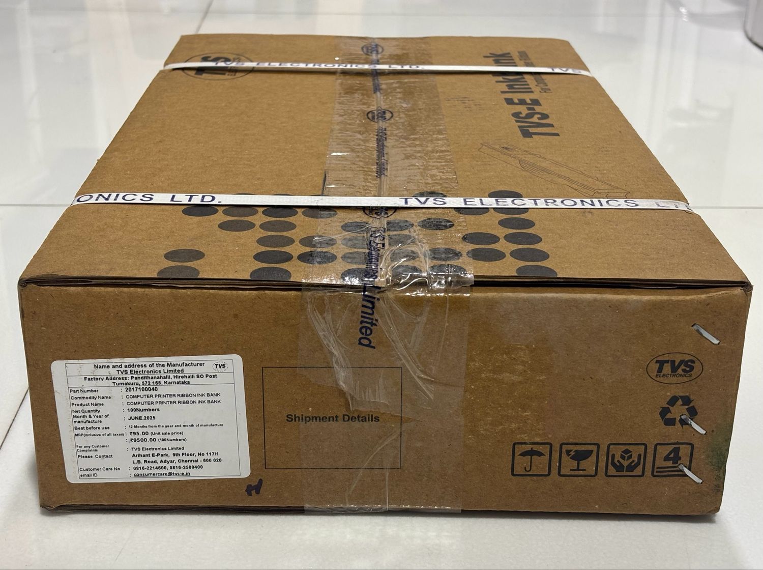 TVS-E ink Bank Printer Ribbon (Pack of 100)