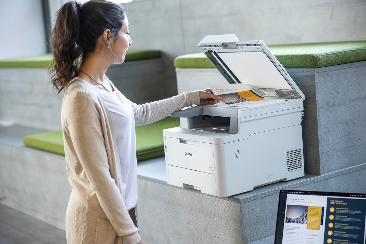 Brother MFC-L3760CDW  Auto-Duplex Color Laser Printer