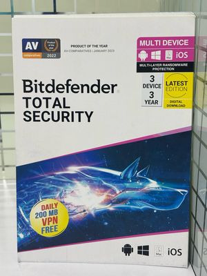 3 User, 3 Year, Bitdefender Total Security (200MB VPN)