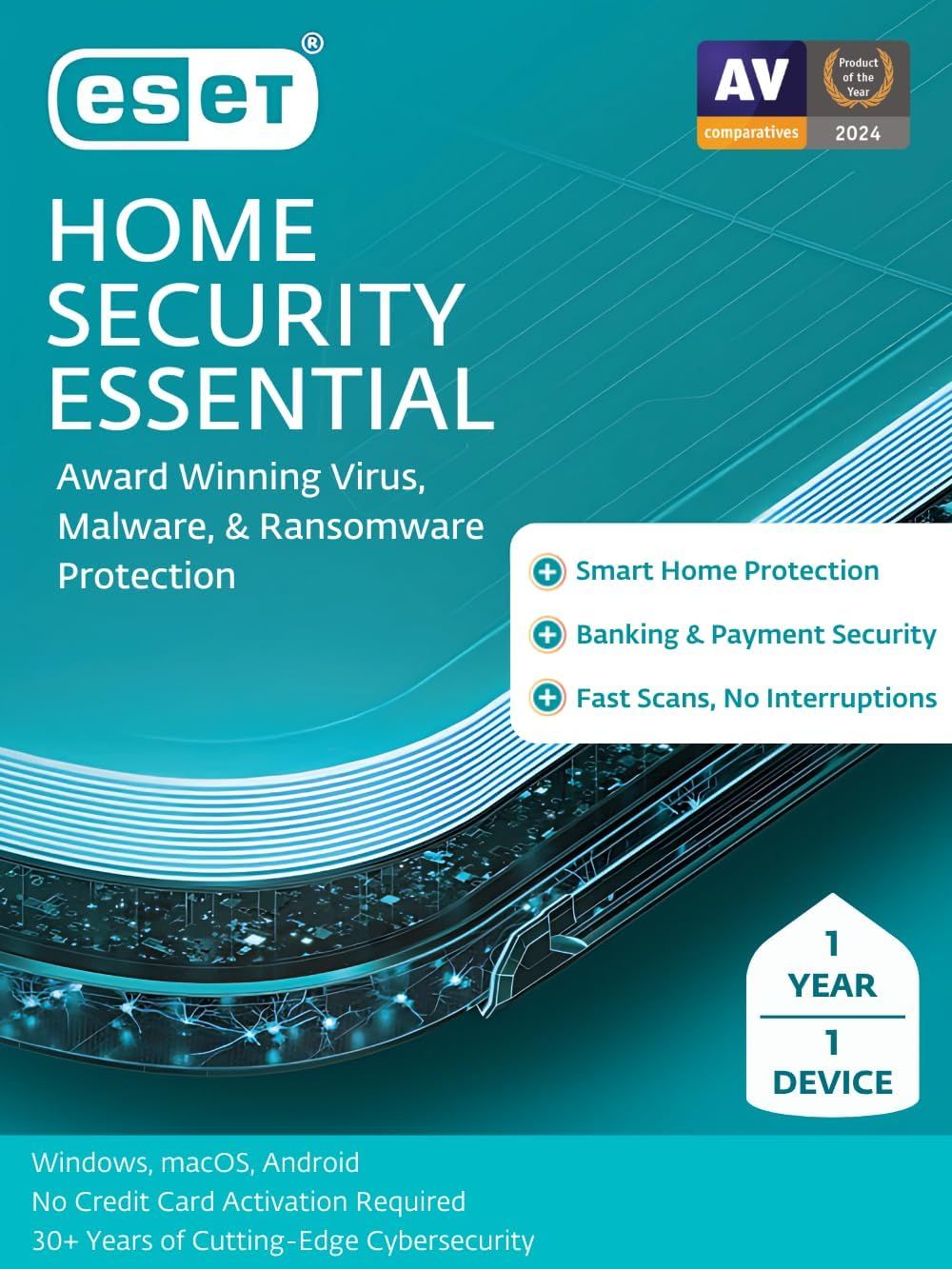 New, 1 User, 1 Year, Eset Home Security Essential (Internet)